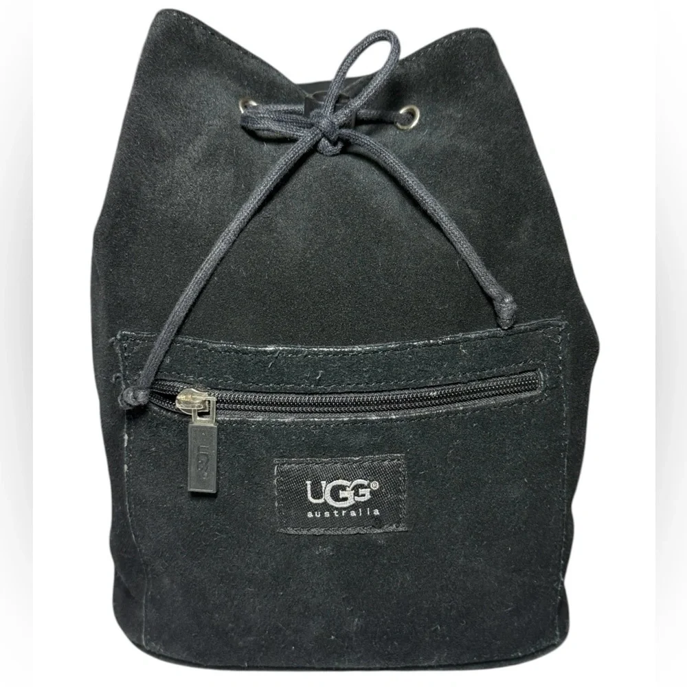 UGG Australia Nordie Shearling & Suede‎ Backpack Black Mini Bag
